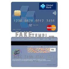 Liberia Global Bank fake mastercard photoshop template PSD