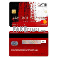 Libya Assaray bank (ATIB) fake mastercard photoshop template PSD