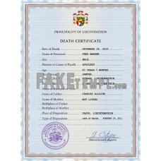 Liechtenstein fake vital record death photoshop certificate PSD