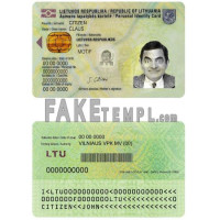 Lithuania fake identity card photoshop template PSD 