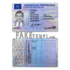 Lithuania (Litva) fake driving license photoshop template PSD