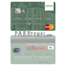 Luxembourg Banque Fortuna fake mastercard credit card photoshop template PSD