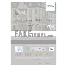 Luxembourg Banque Fortuna fake visa credit card photoshop template PSD