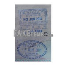 Macau visa stamp fake travel visa photoshop template PSD