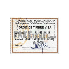 Madagascar fake visa stamp photoshop template PSD