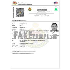 Malaysia e-pass multiple fake entry visa photoshop template PSD