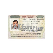 Mali fake entry visa photoshop template PSD