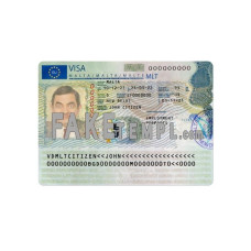 Malta fake travel visa photoshop template PSD