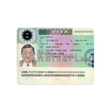 Malta fake entry visa photoshop template PSD