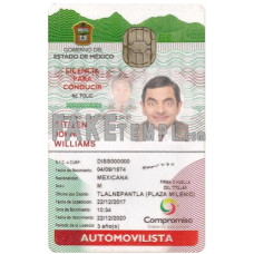 Mexico fake identity card photoshop template PSD