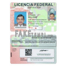 Mexico fake driving license photoshop template PSD