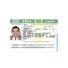 Morocco fake travel visa photoshop template PSD