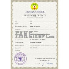 Madagascar fake vital record death photoshop certificate PSD