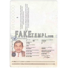 Malawi fake passport photoshop template PSD