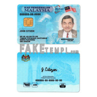 Malaysia fake identity card photoshop template PSD 2018 - present