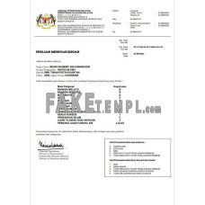 Malaysia Ministry of Education fake certificate template in Word and PDF format