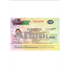 Malaysia fake travel visa photoshop template PSD