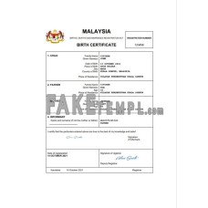 Malaysia fake death certificate Word and PDF template