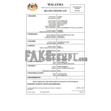 Malaysia death certificate template in Word and PDF format