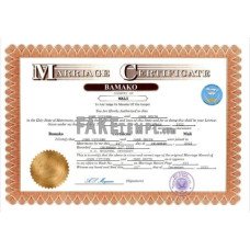 Mali fake marriage certificate Word and PDF template