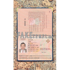 Malta fake passport photolook template PSD, scan and photo-realistic look 2019 - present