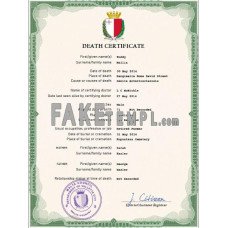 Malta fake vital record death photoshop certificate PSD