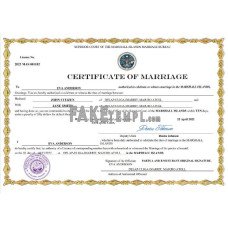 Marshall Islands fake marriage certificate Word and PDF template