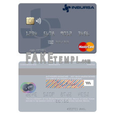 Mexico Grupo Financiero Inbursa fake mastercard credit card photoshop template PSD