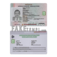 Mexico fake identity card photoshop template PSD