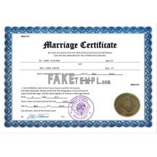 Mexico fake marriage certificate Word and PDF template