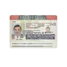 Mexico fake tourist visa photoshop template PSD