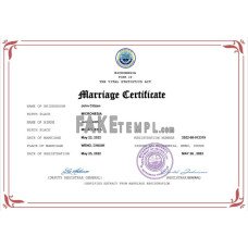 Micronesia fake marriage certificate Word and PDF template