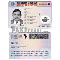 Moldova fake identity card photoshop template PSD