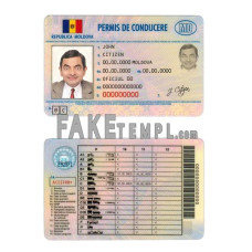 Moldova fake driving license photoshop template PSD