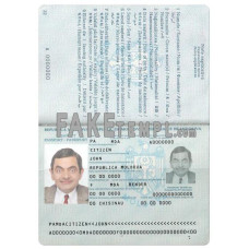 Moldova fake passport photoshop template PSD