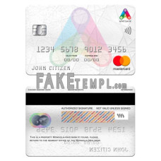 Mongolia Arig bank fake mastercard photoshop template PSD