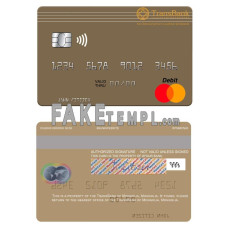 Mongolia TransBank of Mongolia fake mastercard photoshop template PSD