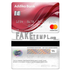 Montenegro Addiko bank fake mastercard photoshop template PSD