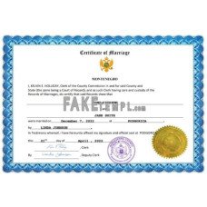 Montenegro fake marriage certificate Word and PDF template