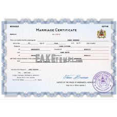 Morocco fake marriage certificate Word and PDF template