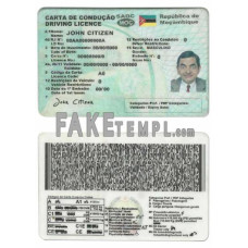 Mozambique fake driving license photoshop template PSD