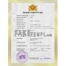 Myanmar fake death certificate photoshop template PSD 