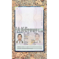 Myanmar fake passport photolook template PSD, scan and photo-realistic look