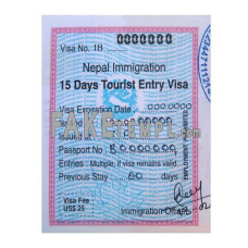 Nepal tourist fake entry visa photoshop template PSD