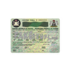 Nigeria fake entry visa photoshop template PSD