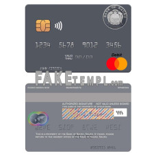 Nauru Bank of Nauru fake mastercard photoshop template PSD