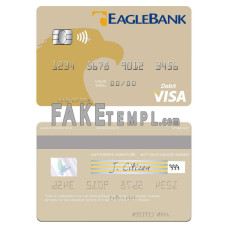 Nauru Eagle Bank Inc fake visa debit card photoshop template PSD