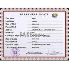 Nauru fake vital record death photoshop certificate PSD