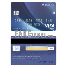 Nepal bank Nepal fake visa classic card photoshop template PSD