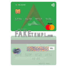 Nepal Nabil bank fake mastercard photoshop template PSD